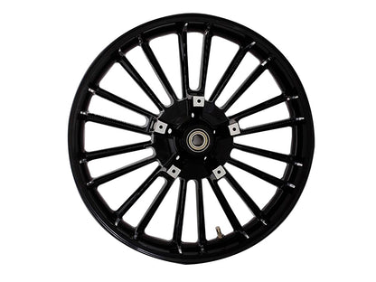 21in. x 3.50in. wide Atlantic 3D Wheel with Front Hub - Gloss Black. Fits Touring 2008up with ABS