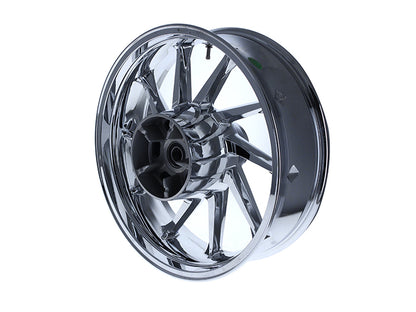 18in. x 5.50in. wide Hurricane 3D Wheel with Rear Hub - Chrome. Fits Touring 2009up with ABS