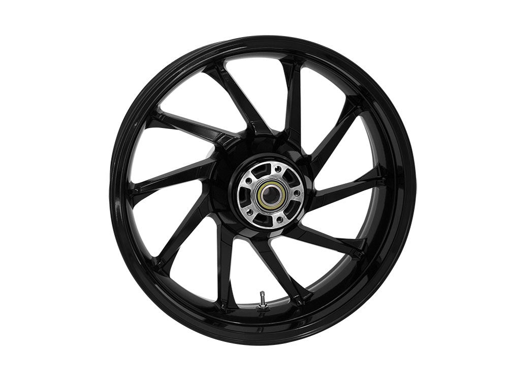 18in. x 5.50in. wide Hurricane 3D Wheel with Rear Hub - Gloss Black. Fits Touring 2009up with ABS