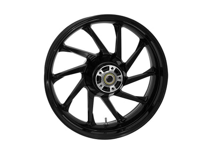 18in. x 5.50in. wide Hurricane 3D Wheel with Rear Hub - Gloss Black. Fits Touring 2009up with ABS
