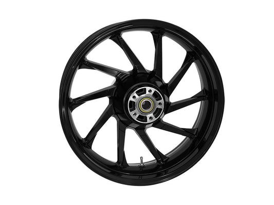 18in. x 5.50in. wide Hurricane 3D Wheel with Rear Hub - Gloss Black. Fits Touring 2009up with ABS