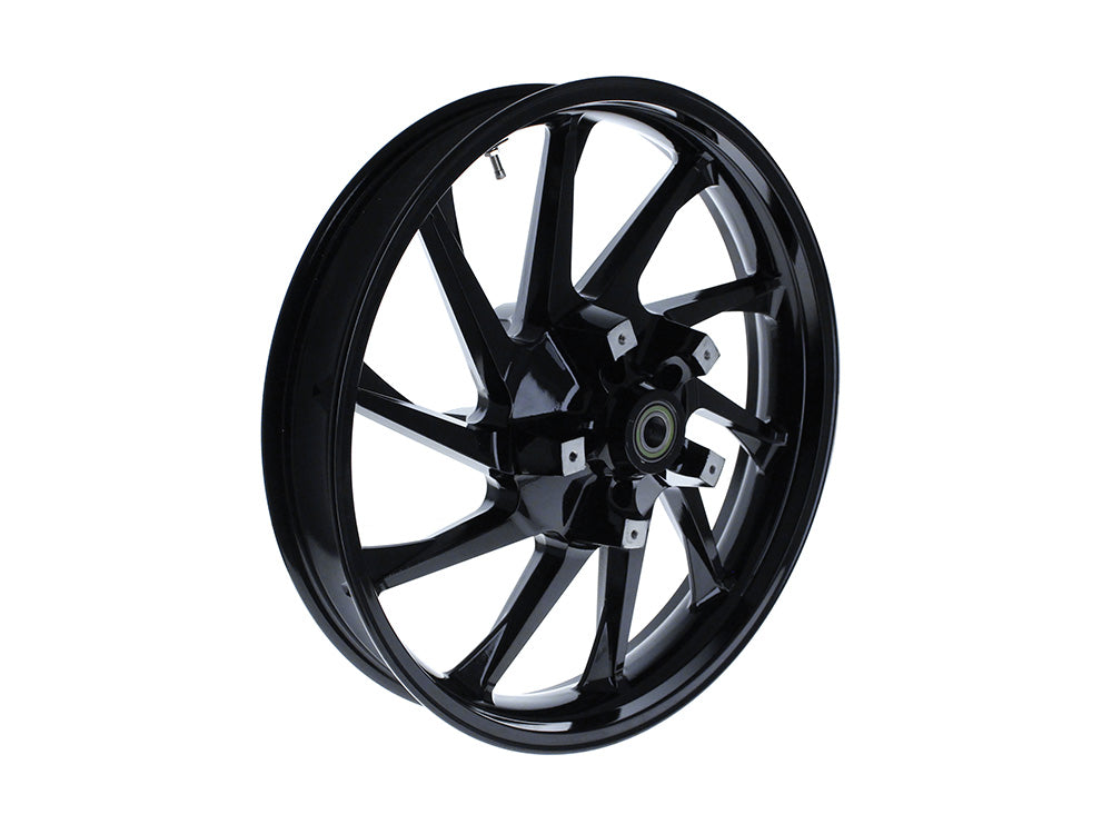 21in. x 3.50in. wide Hurricane 3D Wheel with Front Hub - Gloss Black. Fits Touring 2008up with ABS