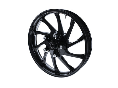 21in. x 3.50in. wide Hurricane 3D Wheel with Front Hub - Gloss Black. Fits Touring 2008up with ABS