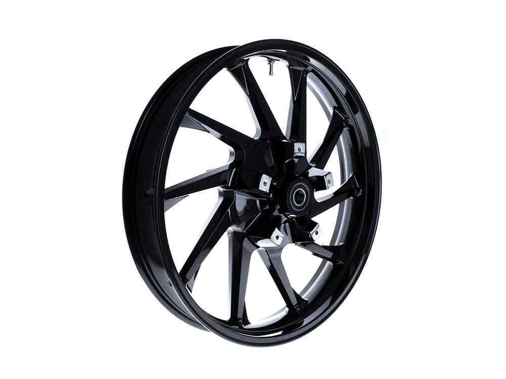 21in. x 3.50in. wide Hurricane 3D Wheel with Front Hub - Gloss Black. Fits Touring 2008up with ABS