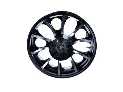 18in. x 5.50in. wide Largo 3D Wheel with Rear Hub - Black Cut. Fits Touring 2009up with ABS