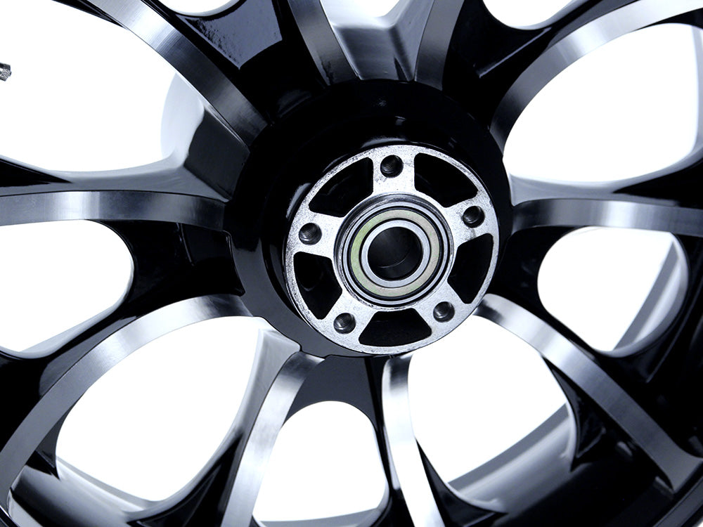 18in. x 5.50in. wide Largo 3D Wheel with Rear Hub - Black Cut. Fits Touring 2009up with ABS