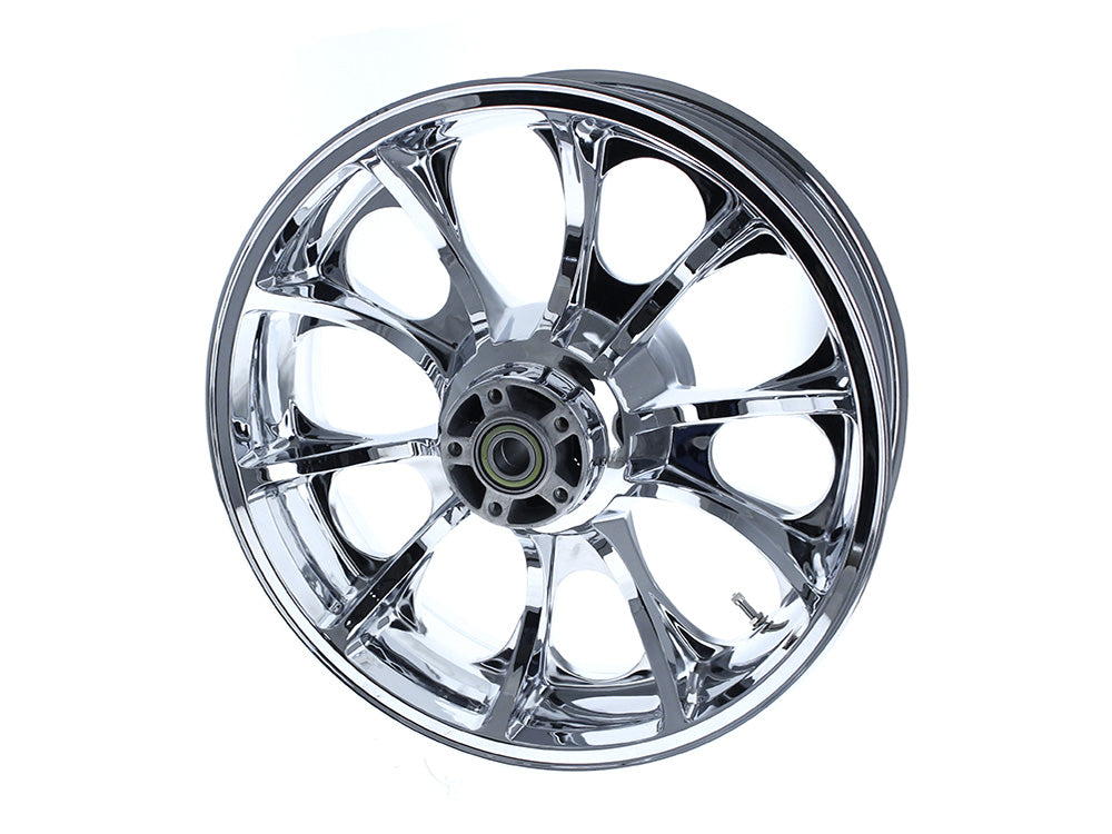 18in. x 5.50in. wide Largo 3D Wheel with Rear Hub - Chrome. Fits Touring 2009up with ABS