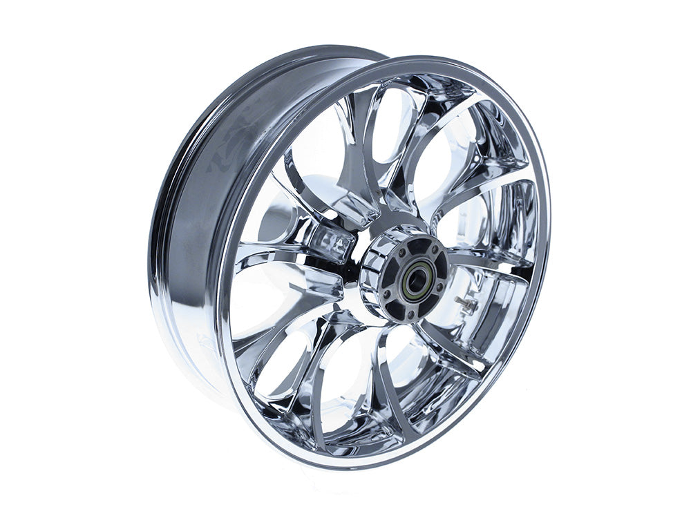 18in. x 5.50in. wide Largo 3D Wheel with Rear Hub - Chrome. Fits Touring 2009up with ABS