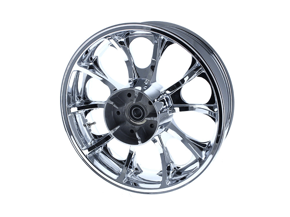 18in. x 5.50in. wide Largo 3D Wheel with Rear Hub - Chrome. Fits Touring 2009up with ABS