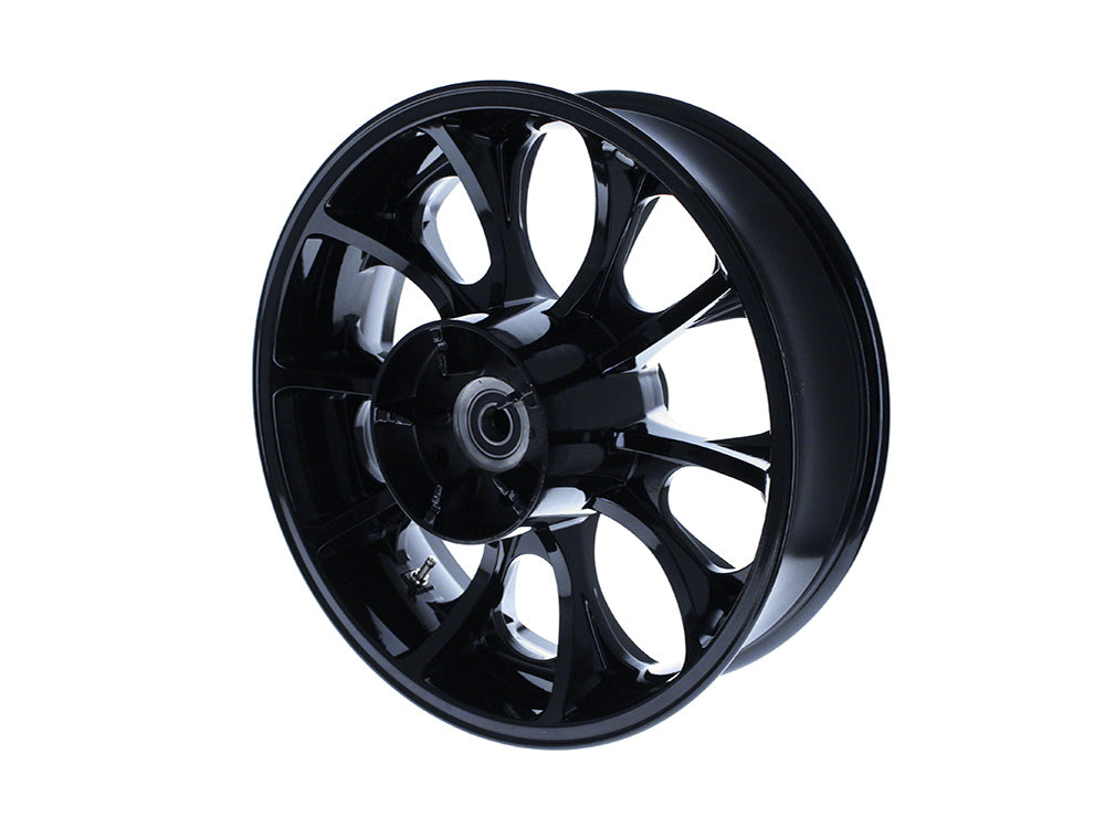 18in. x 5.50in. wide Largo 3D Wheel with Rear Hub - Gloss Black. Fits Touring 2009up with ABS