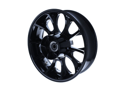 18in. x 5.50in. wide Largo 3D Wheel with Rear Hub - Gloss Black. Fits Touring 2009up with ABS