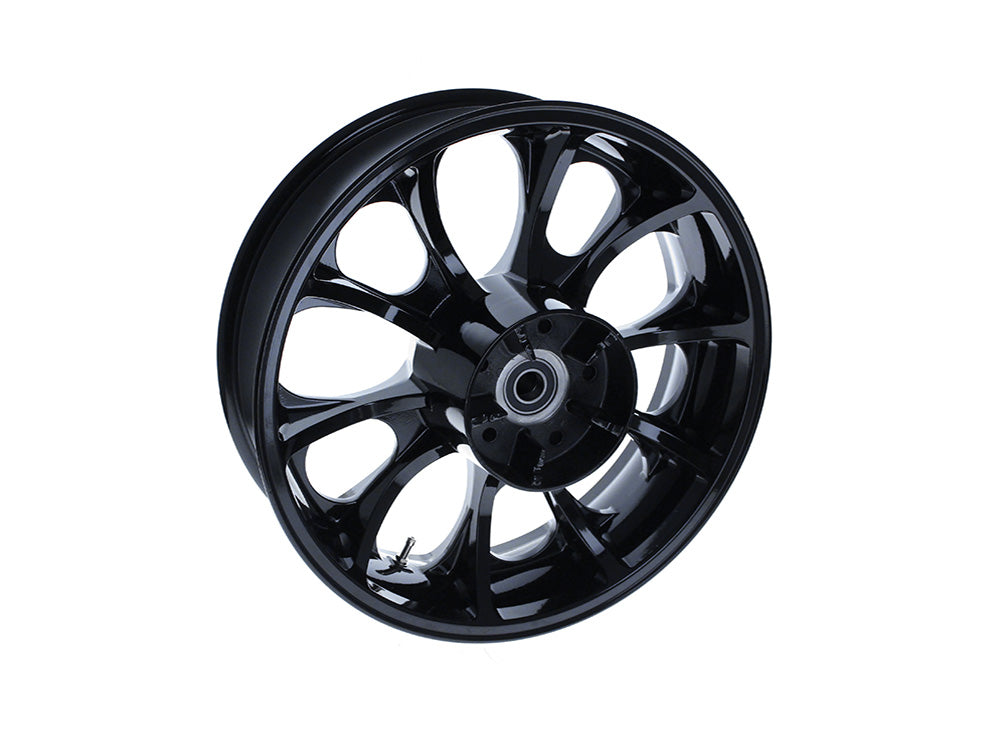 18in. x 5.50in. wide Largo 3D Wheel with Rear Hub - Gloss Black. Fits Touring 2009up with ABS
