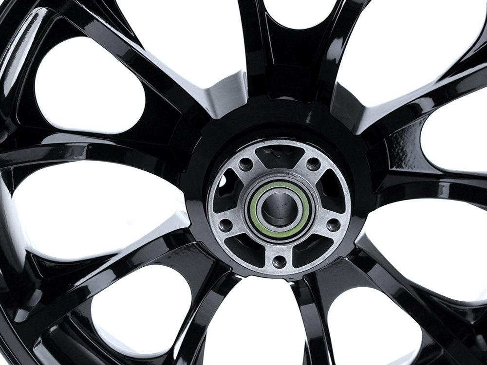 18in. x 5.50in. wide Largo 3D Wheel with Rear Hub - Gloss Black. Fits Touring 2009up with ABS
