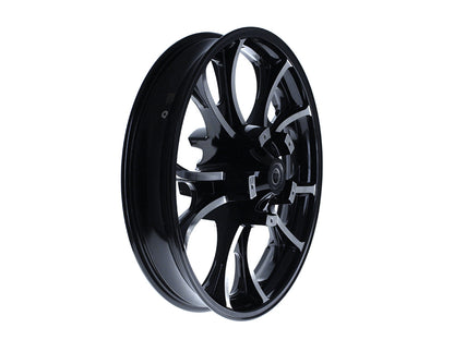 21in. x 3.50in. wide Largo 3D Wheel with Front Hub - Black Cut. Fits Touring 2008up with ABS