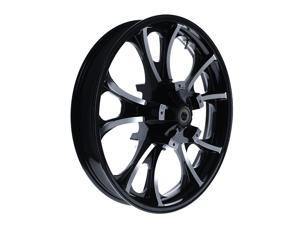 21in. x 3.50in. wide Largo 3D Wheel with Front Hub - Black Cut. Fits Touring 2008up with ABS