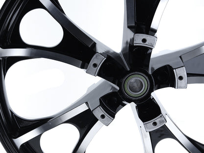 21in. x 3.50in. wide Largo 3D Wheel with Front Hub - Black Cut. Fits Touring 2008up with ABS