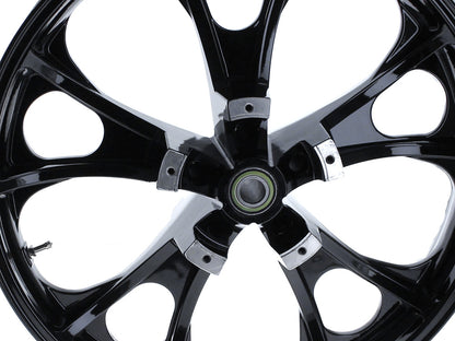 21in. x 3.50in. wide Largo 3D Wheel with Front Hub - Gloss Black. Fits Touring 2008up with ABS