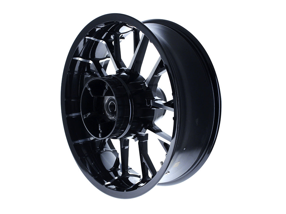 18in. x 5.50in. wide Marlin 3D Wheel with Rear Hub - Black Cut. Fits Touring 2009up with ABS