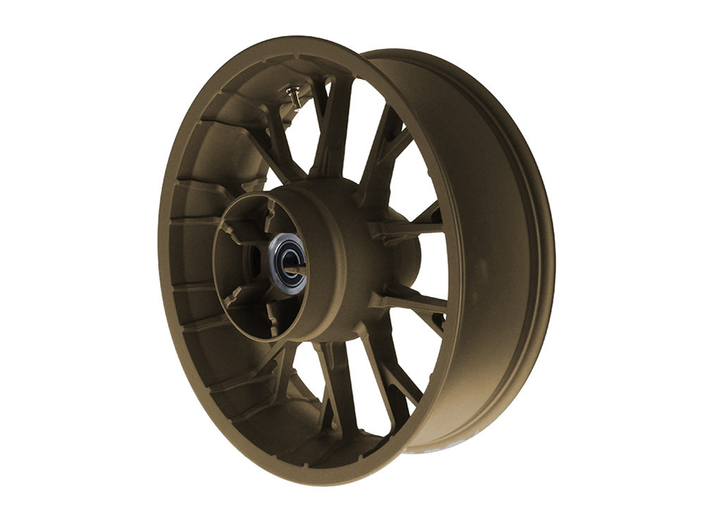 18in. x 5.50in. wide Marlin 3D Wheel with Rear Hub - Bronze. Fits Touring 2009up with ABS