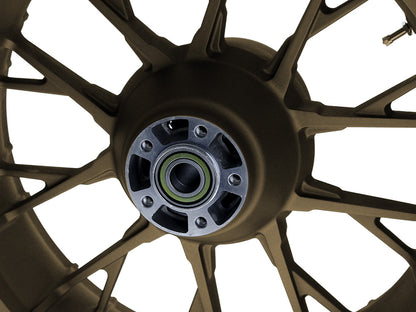 18in. x 5.50in. wide Marlin 3D Wheel with Rear Hub - Bronze. Fits Touring 2009up with ABS