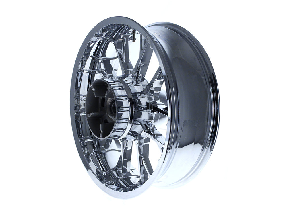 18in. x 5.50in. wide Marlin 3D Wheel with Rear Hub - Chrome. Fits Touring 2009up with ABS