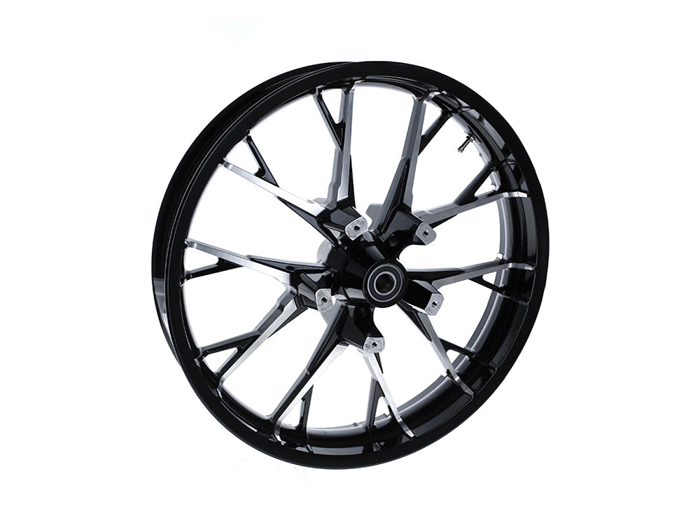 21in. x 3.50in. wide Marlin 3D Wheel with Front Hub - Black Cut. Fits Touring 2008up with ABS