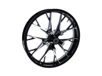 21in. x 3.50in. wide Marlin 3D Wheel with Front Hub - Black Cut. Fits Touring 2008up with ABS