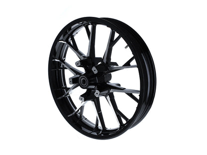 21in. x 3.50in. wide Marlin 3D Wheel with Front Hub - Black Cut. Fits Touring 2008up with ABS