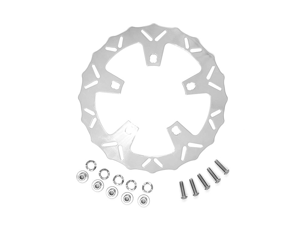 11.8in. Front Dragon Disc Rotor - Polished. Fits Touring 2008-2023 Running Coastal Moto Wheels