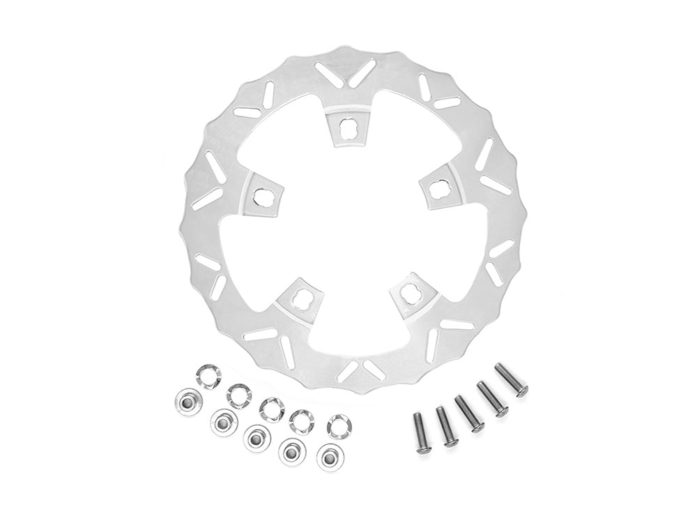 12.6in. Front Dragon Disc Rotor - Polished. Fits Touring 2024up with Coastal Moto Wheel