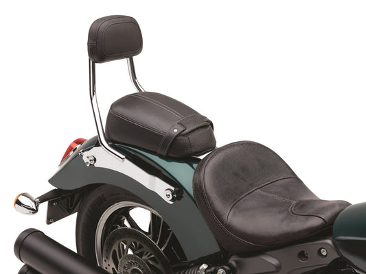 Quick Detachable Sissy Bar Kit - Chrome. Fits Scout 2015up with Solo Seat & Seperate Pillion Pad.