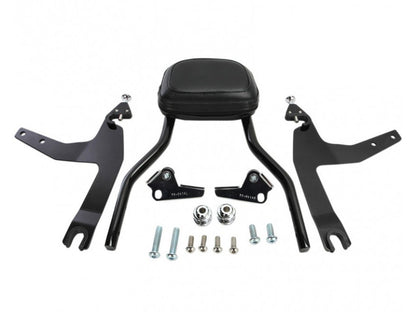 Short Quick Detachable Sissy Bar Kit - Black. Fits FX Softail 2006-2015 & Fatboy 2007-2017 with 200mm Rear Tyre.
