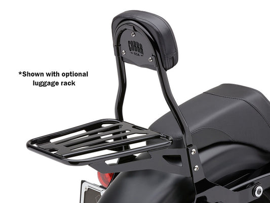 Short Quick Detachable Sissy Bar Kit - Black. Fits Sportster 2004-2021