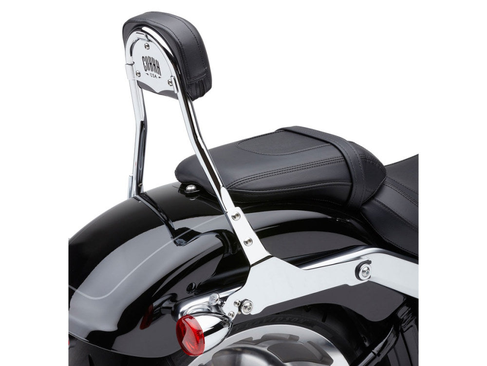 Short Quick Detachable Sissy Bar Kit - Chrome. Fits Fat Boy & Breakout 2018up.