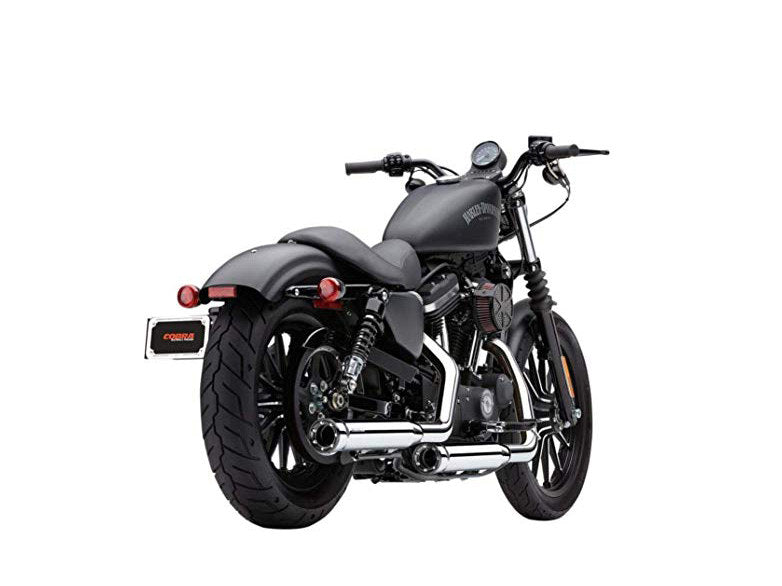 3in. RPT Slip On Mufflers - Chrome with Black Tips. Fits Sportster 2014-2021