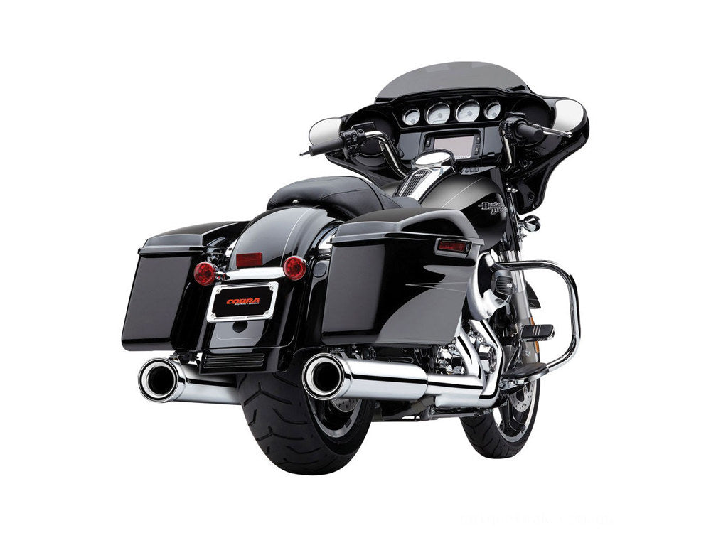 4in. Neighbor Hater Slip-On Mufflers - Chrome. Fits Touring 1995-2016 & Trike 2017-2020.