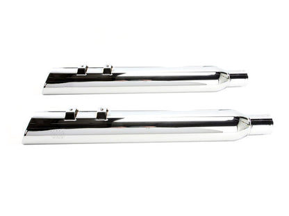 4in. 909 Uppercut Slip-On Mufflers - Chrome with Stainless Steel Tips. Fits Touring 1995-2016 & Trike 2017-2020.