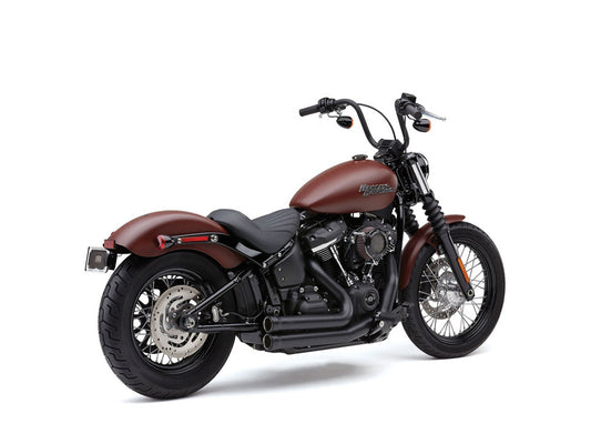 Speedster 909 Exhaust - Black. Fits Street Bob 2018-2024, Standard 2020-2024, Deluxe & Low Rider 2018-2020 & Softail Slim 2018-2021