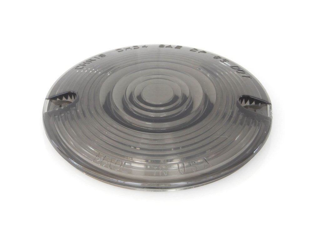 Turn Signal Lens - Smoke. Fits FL Softail 1986-2017, Road King 1993-2017 & Most Touring 1986-2007