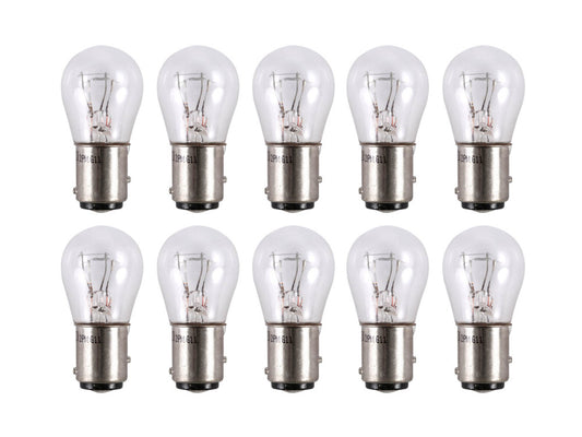 12V Bayonet Style Stop & Taillight Bulb. Fits H-D Pre Early 2003 - Pack 10