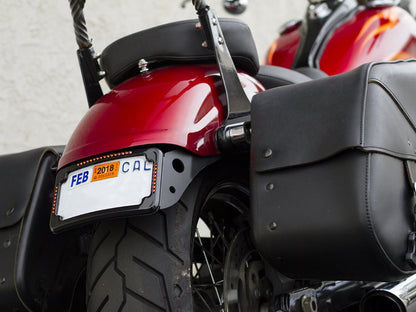Tail Tidy Fender Eliminator Kit - Black with Run, Turn, Brake and Number Plate Lights. Fits Dyna Street Bob 2013-2017 and Dyna Low Rider 'S' 2016-2017.