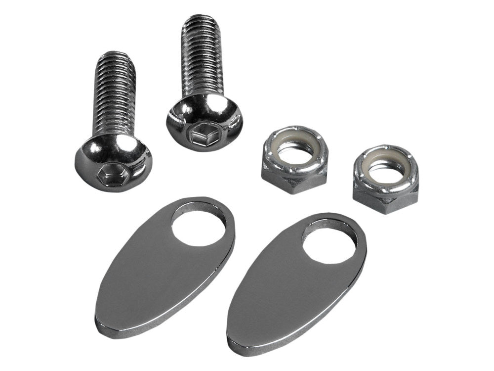 Turn Signal Block Off Strut Plates - Chrome.