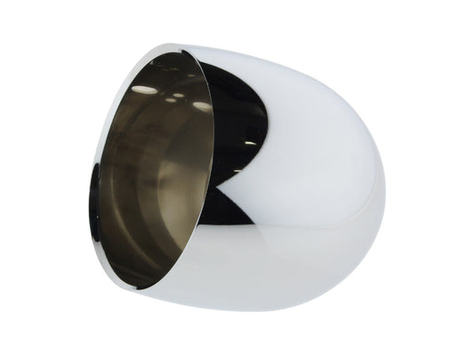 Deep Bullet Style Gauge Cup - Chrome. Fits 3-3/8in. Diameter Gauge.