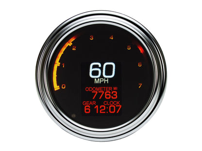 4-1/2in. Tank Mount KPH Speedometer with Tachometer - Chrome. Fits Softail 2004-2010 & Dyna Wide Glide 2004-2008.
