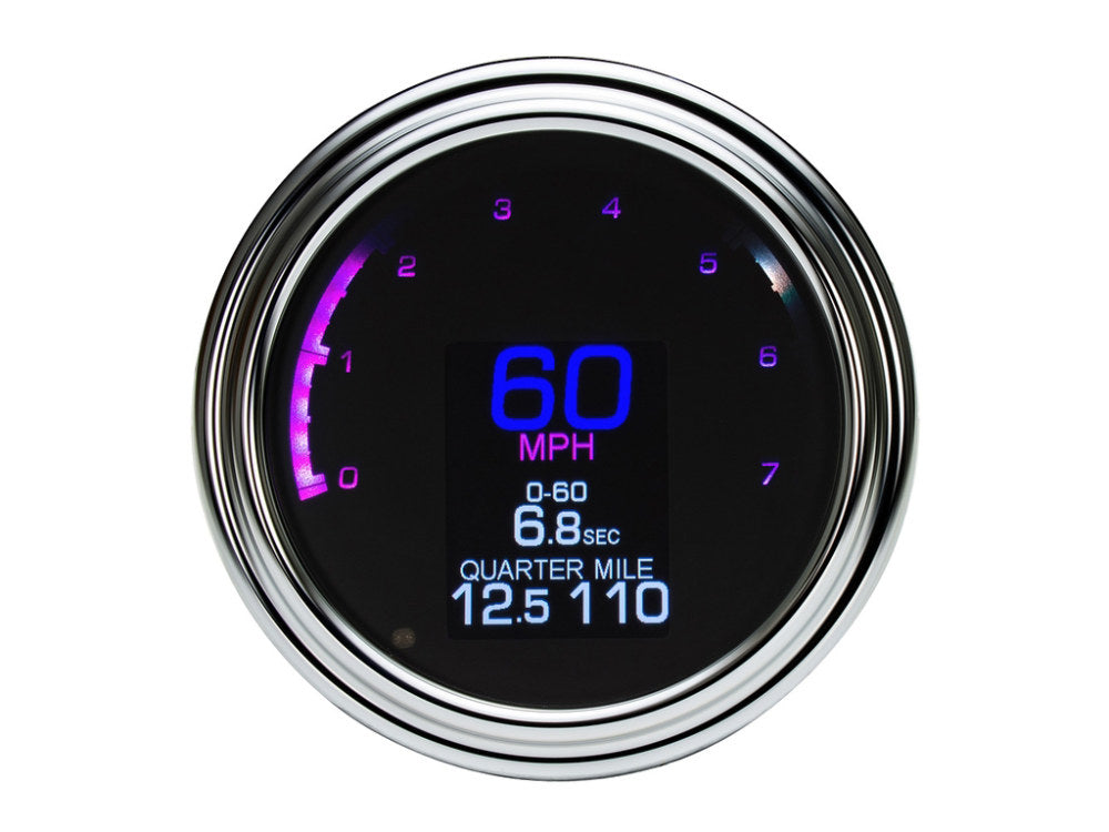 4-1/2in. Tank Mount KPH Speedometer with Tachometer - Chrome. Fits Softail 2004-2010 & Dyna Wide Glide 2004-2008.