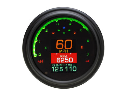 4-1/2in. Tank Mount KPH Speedometer with Tachometer - Black. Fits Softail 2011up, Road King 2014up & Dyna Switchback, Custom & Fat Bob 2012-2017.