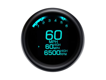 3-3/8in. Round KPH Speedometer with Tachometer - Black. Fits Dyna & Sportster 1994-2003.