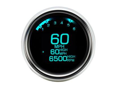 3-3/8in. Round KPH Speedometer with Tachometer - Chrome. Fits Dyna 2004-2011 & Sportster 2004-2013.