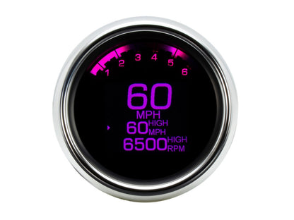 3-3/8in. Round KPH Speedometer with Tachometer - Chrome. Fits Dyna 2004-2011 & Sportster 2004-2013.