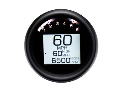 3-3/8in. Round KPH Speedometer with Tachometer - Black. Fits Dyna 2004-2011 & Sportster 2004-2013.